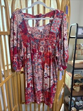Band of the Free floral flowy midi dress